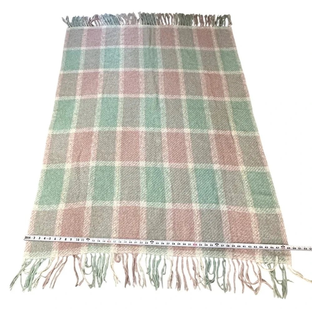 Vintage Churchill Weavers Hand Woven Throw‎ Blanket Plaid Fringed 50
